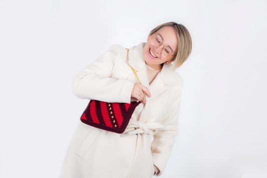 Bolso de crochet Noel - con cadena