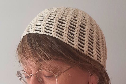 Gorro malla de red de crochet (mesh hat)