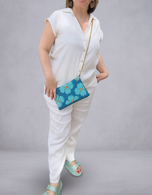 Bolso de crochet Prado - con cadena