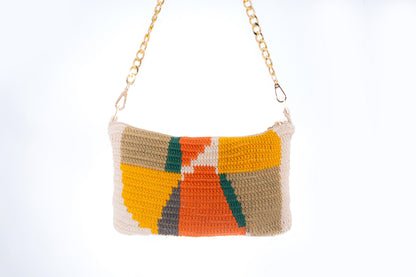 Bolso crochet Hojas de Otoño - con cadena