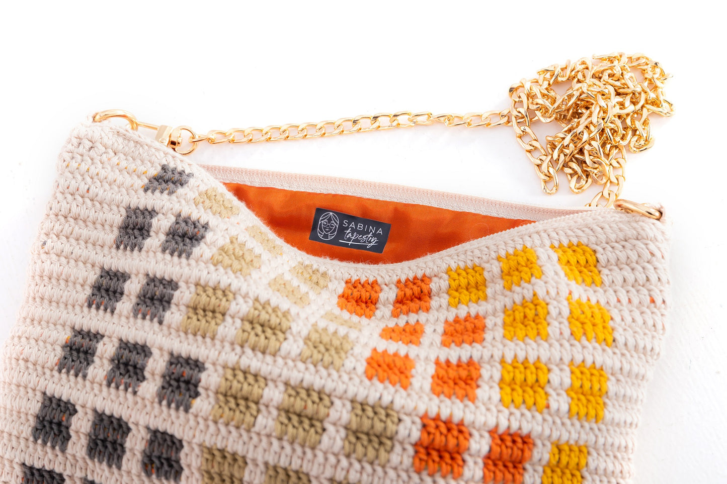 Bolso crochet Otoño Geométrico - con cadena