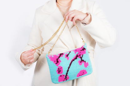 Bolso crochet Cerezo - con cadena