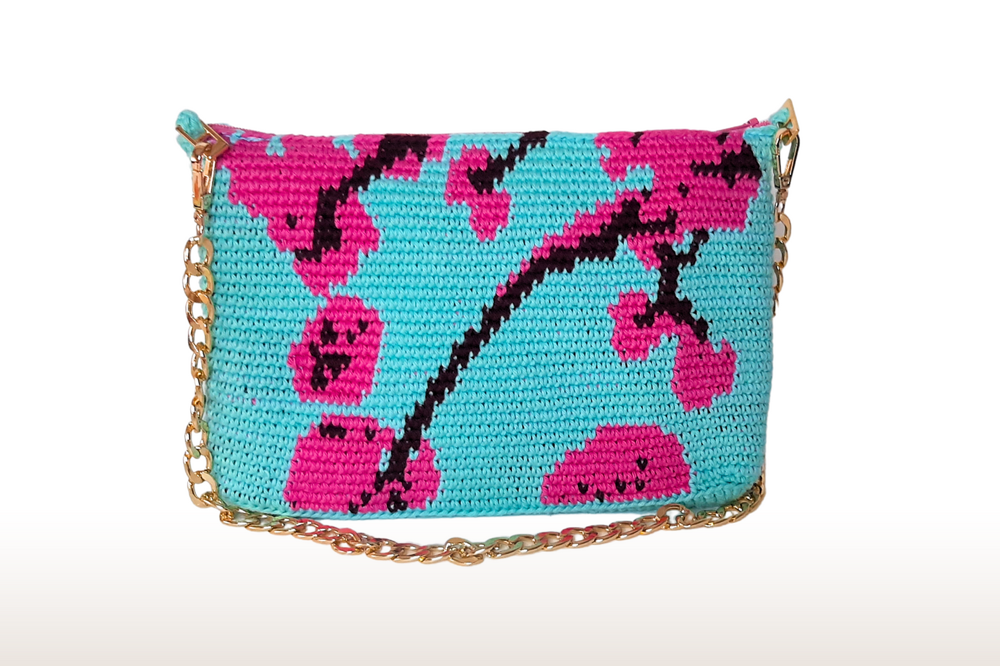 Bolso crochet Cerezo - con cadena