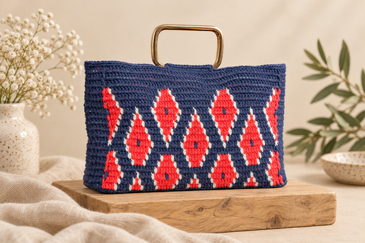 Sabina bag - Blue with handles
