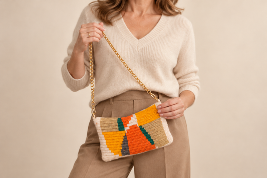 Bolso de crochet Hojas de Otoño - con cadena
