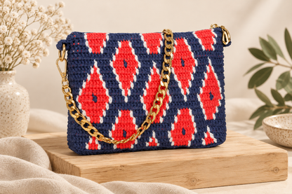 Sabina bag - Blue with chain