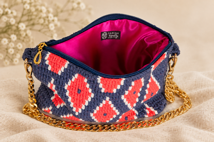 Sabina bag - Blue with chain