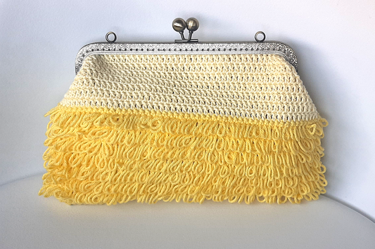 Bolso de crochet Charlie - amarillo con cadena