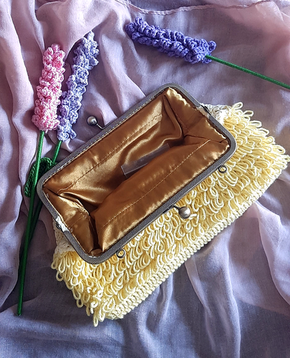 Bolso de crochet Charlie - amarillo con cadena