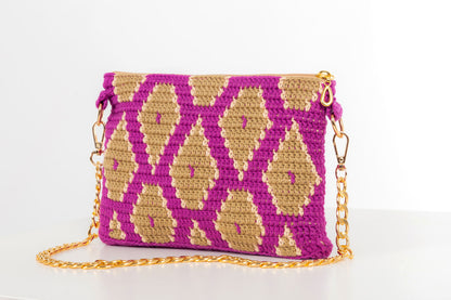 Bolso crochet Sabina - Morado con cadena