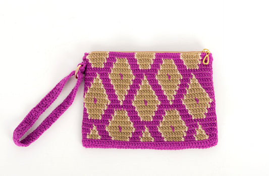 Bolso crochet Sabina - Morado de mano