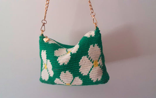 Bolso de crochet Prado - con cadena