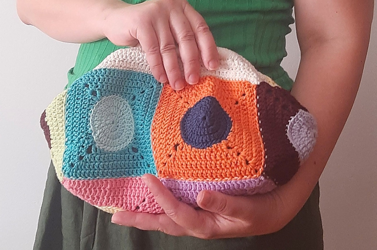 Bolso de crochet Rainbow Dreamy Grannies